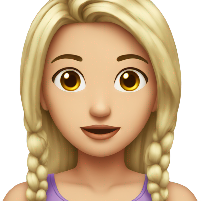 genmoji：女孩兴奋地呻吟，满脸愉悦