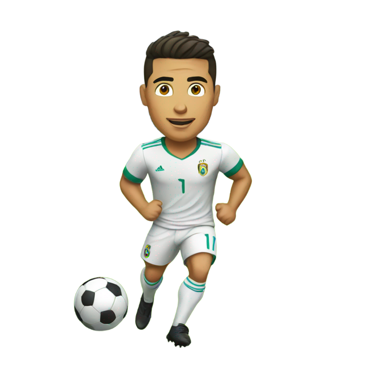 絵文字：ronaldo competing in soccer match