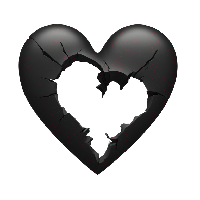 genmoji：Broken black heart