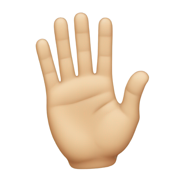 genmoji : Main avec 3 doigts levés