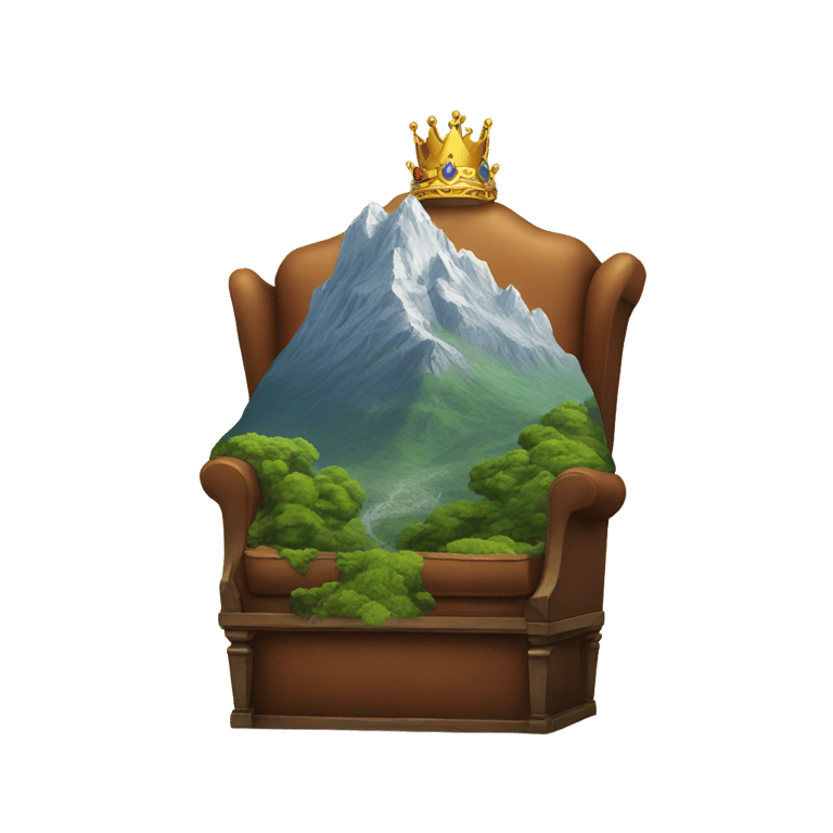 絵文字：huge mountain with a king on top in a chair