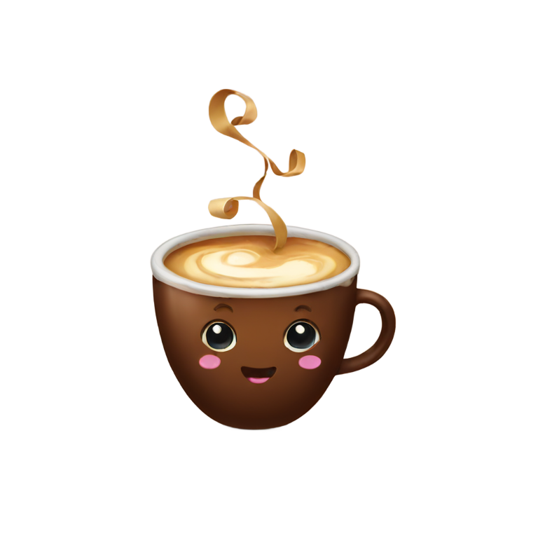 genmoji : Café avec un joli nœud