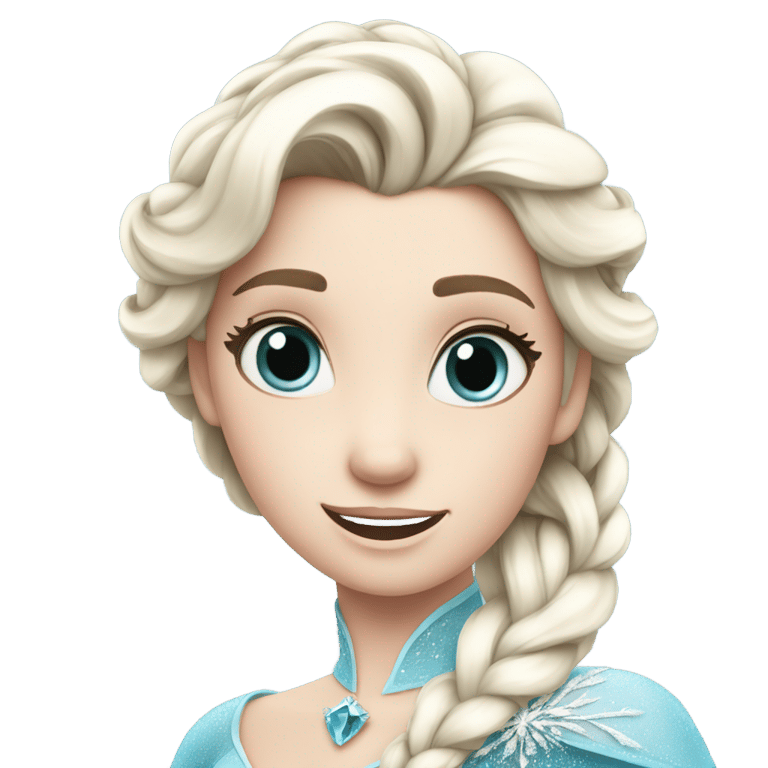 genmoji：Elsa with  letter 'A'