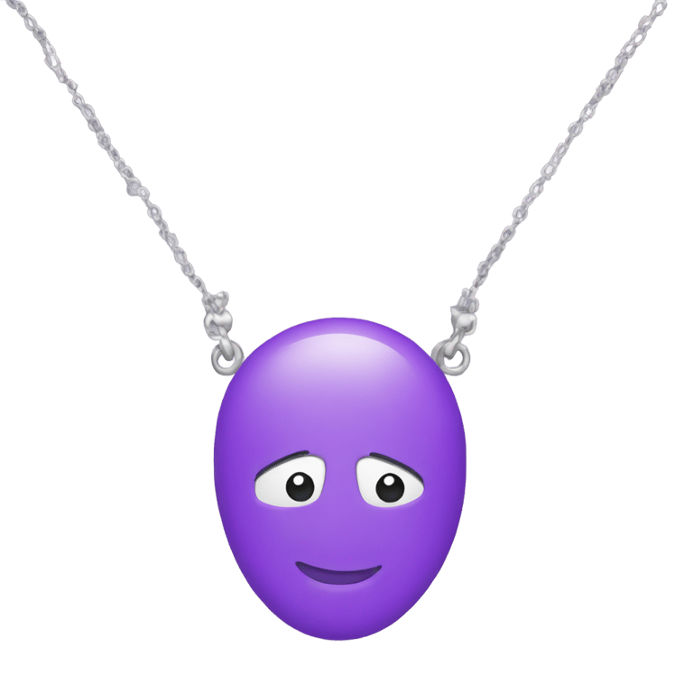 絵文字：a full necklace that have the word " JD " at the end of it ,it a purple