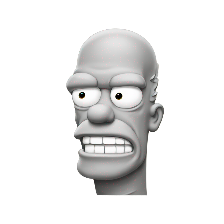 genmoji: Homer Simpson smart