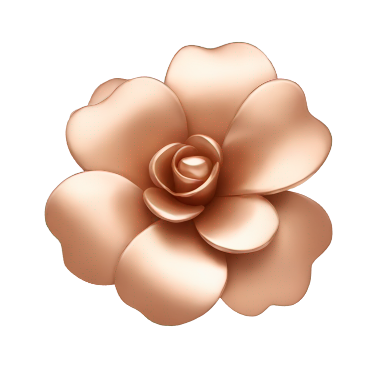 genmoji : Fleur en or rose