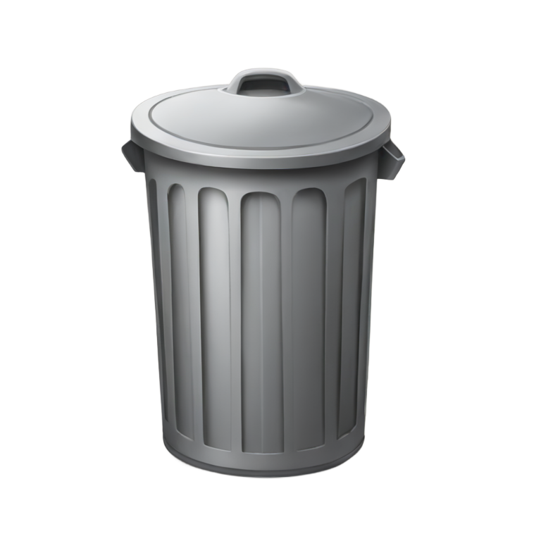 genmoji: A trash can