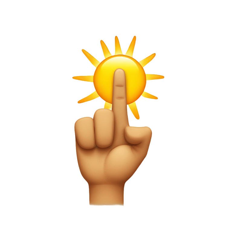 genmoji：太阳竖中指