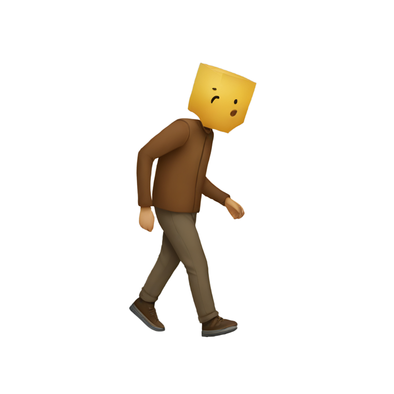 genmoji: a walking square