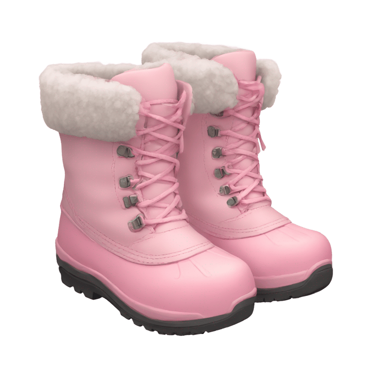 絵文字：baby pink snow boots