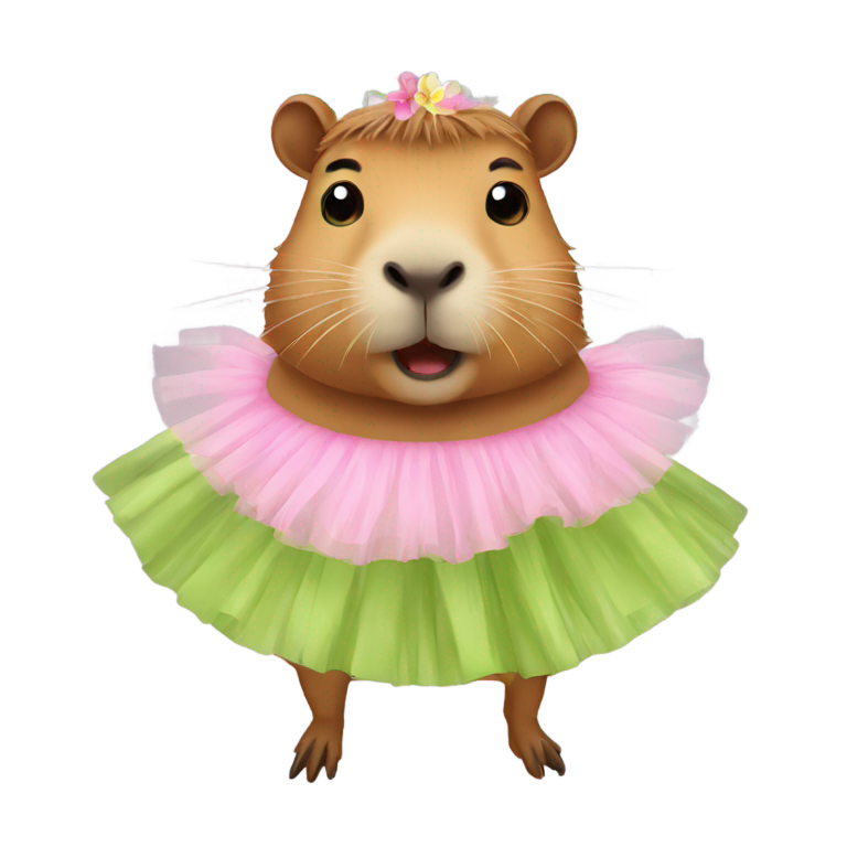 genmoji: Capybara in a tutu