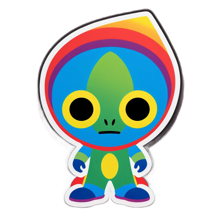 genmoji: rainbow Alien
