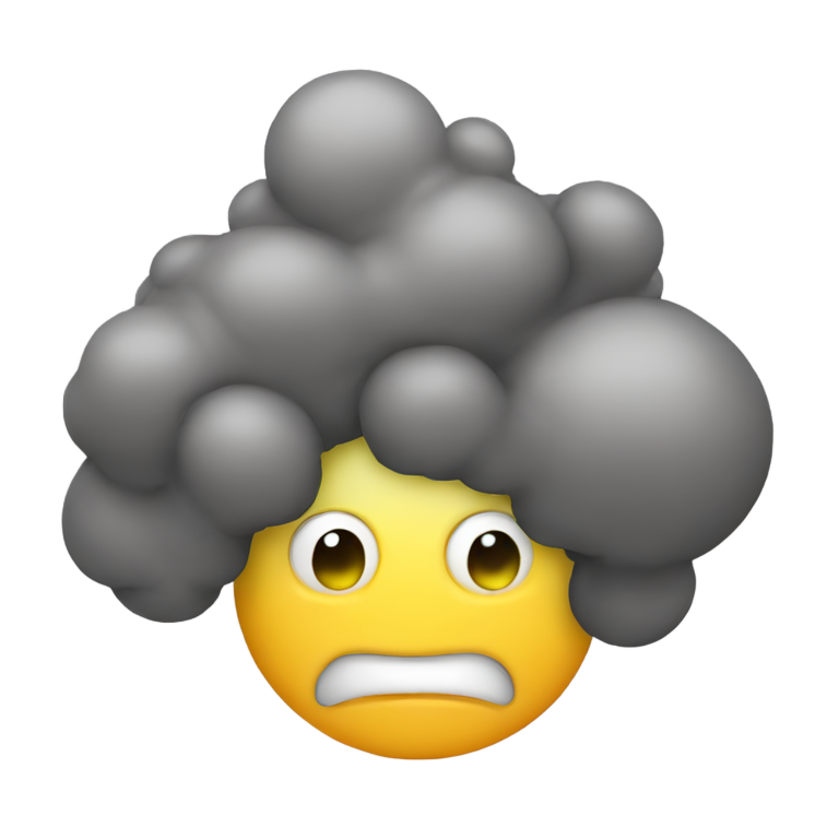 genmoji：🤭 周围环绕绿色屁云的emoji