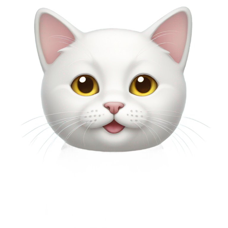 genmoji: Cute white cat