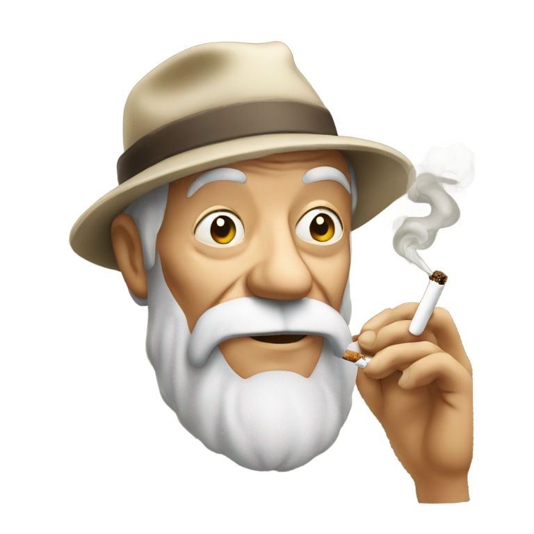 genmoji：老男人抽大麻寻找女人