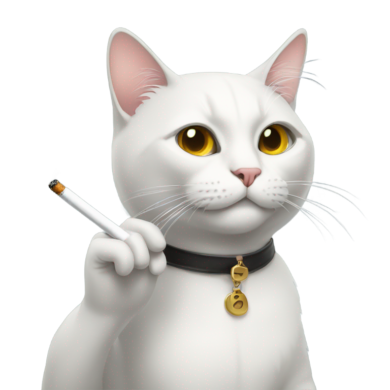 genmoji：猫咪抽烟