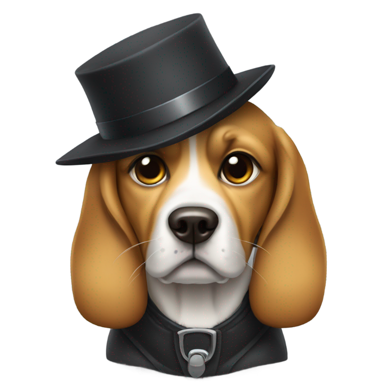 絵文字：スパイに扮した犬