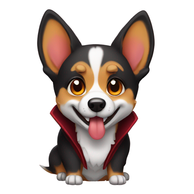 genmoji：吸血鬼柯基犬