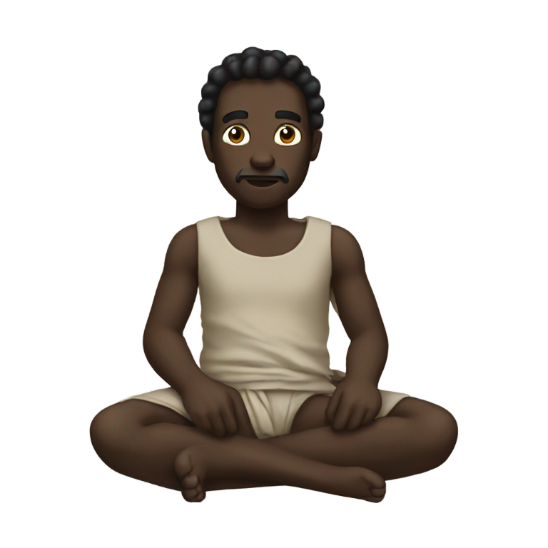 genmoji：make a black peeson enslaved