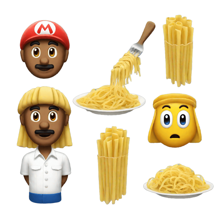 genmoji：超级马里奥的意大利面