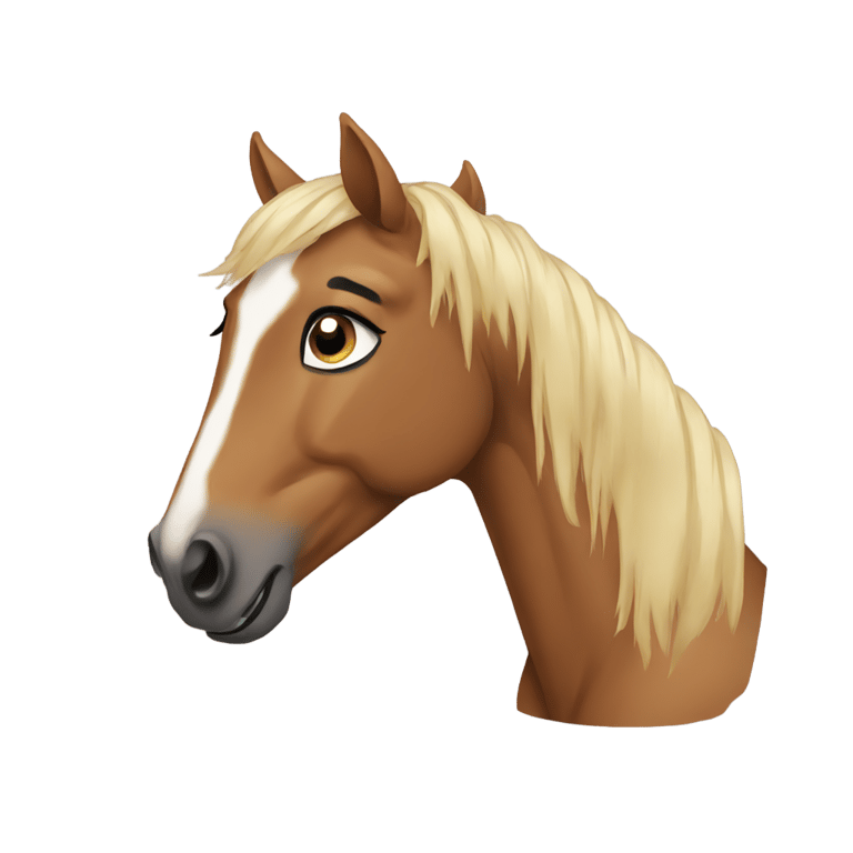 絵文字：A horse crying 😢