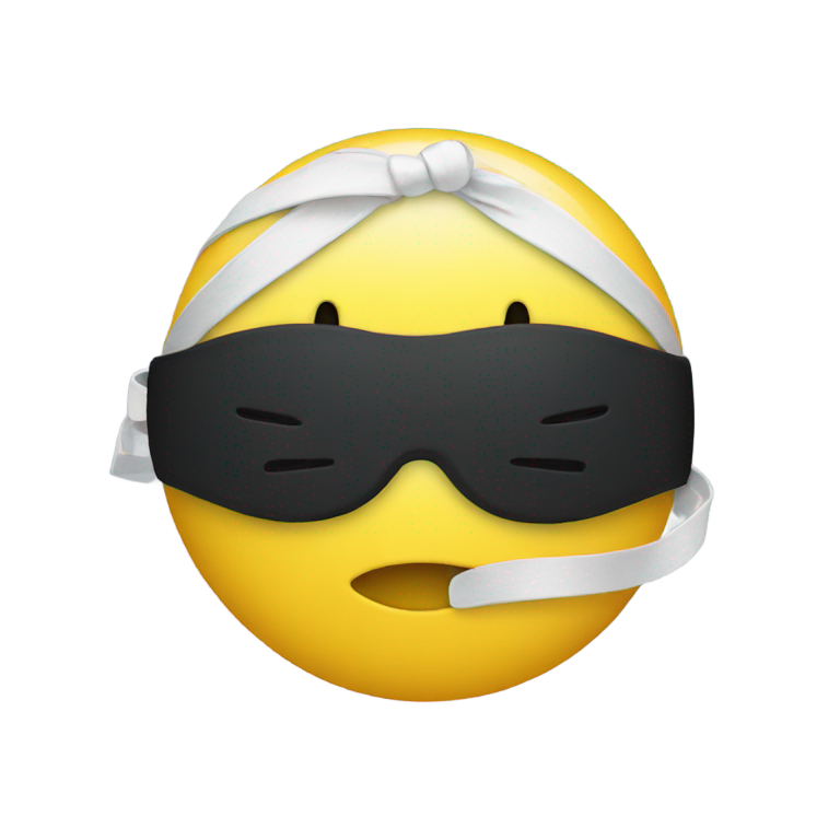 genmoji：戴着眼罩的笑脸