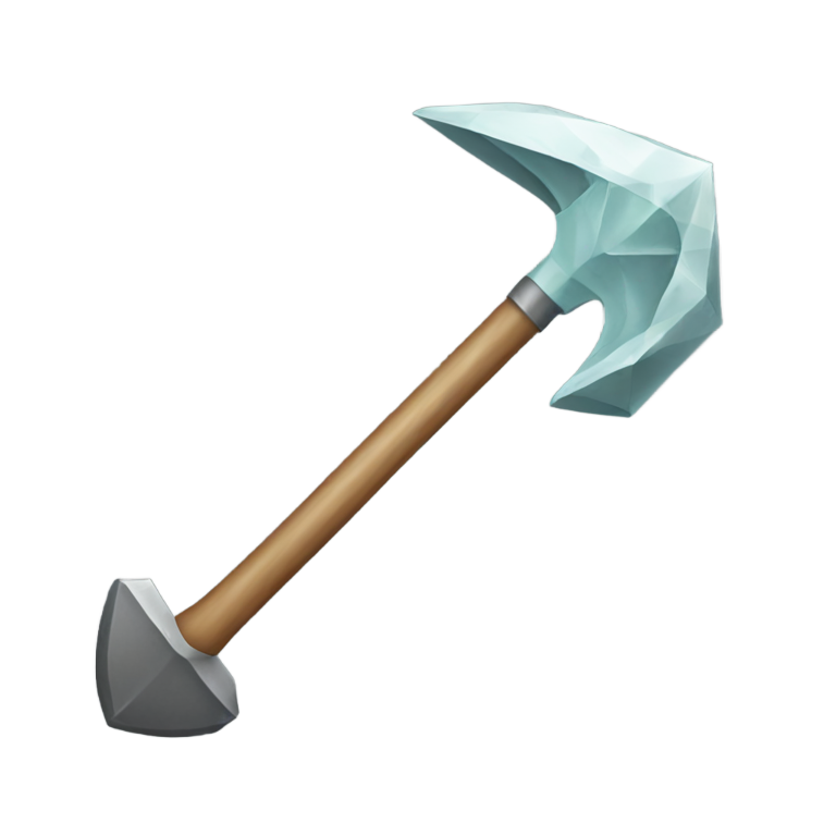 genmoji: diamond pickaxe
