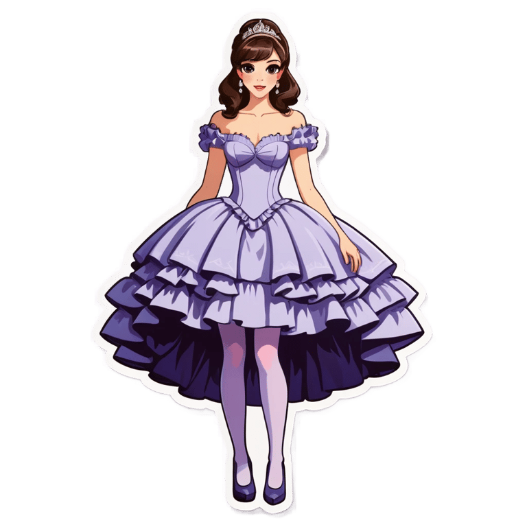 genmoji : Travesti en robe de bal froncée avec pénis en érection