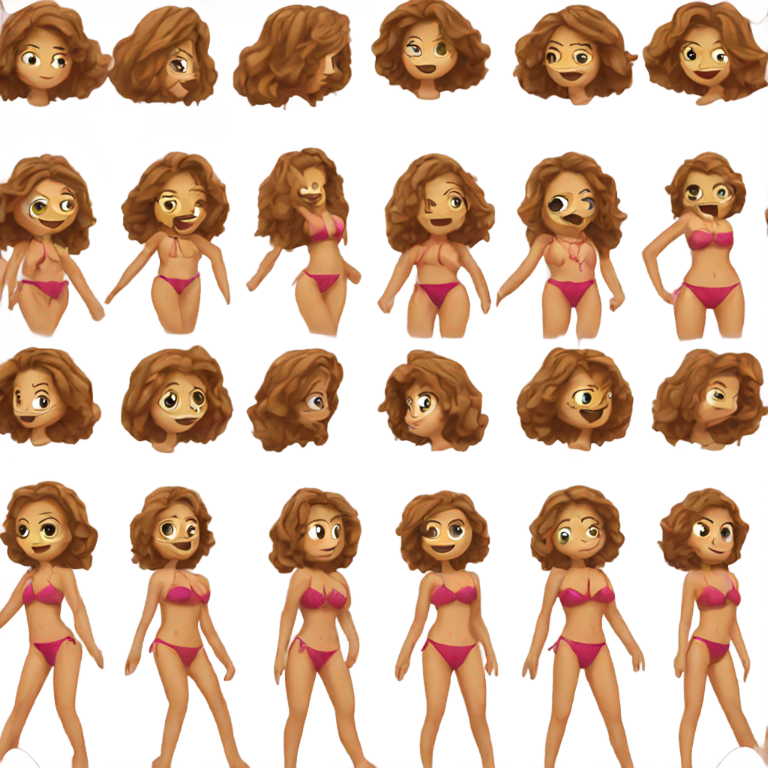 genmoji: make a women in a bikini