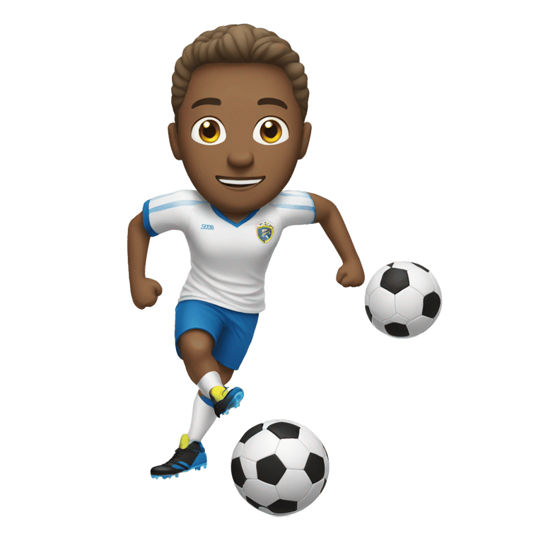 genmoji：white man playing soccer