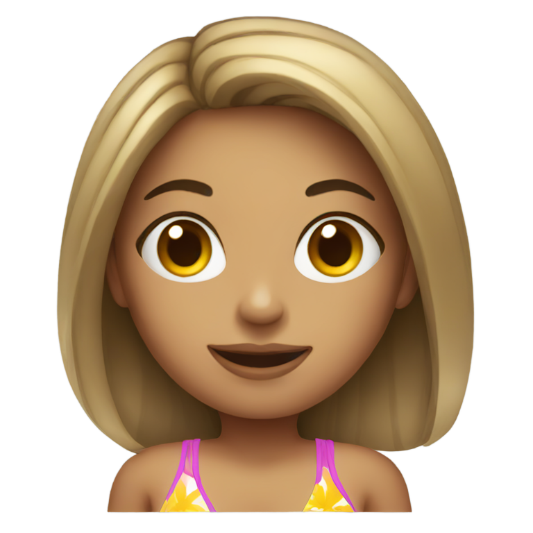 genmoji: Women in swimsuit
