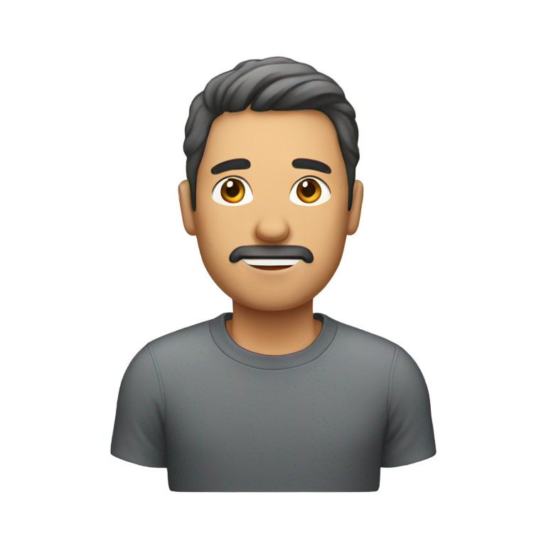 genmoji：A man autofelating himself