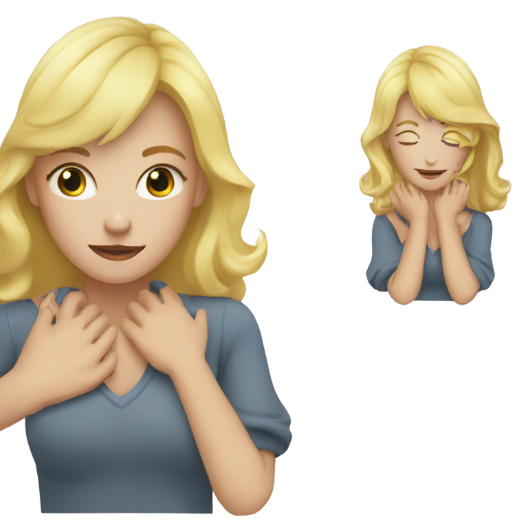 genmoji：双手掐住金发女子的脖子