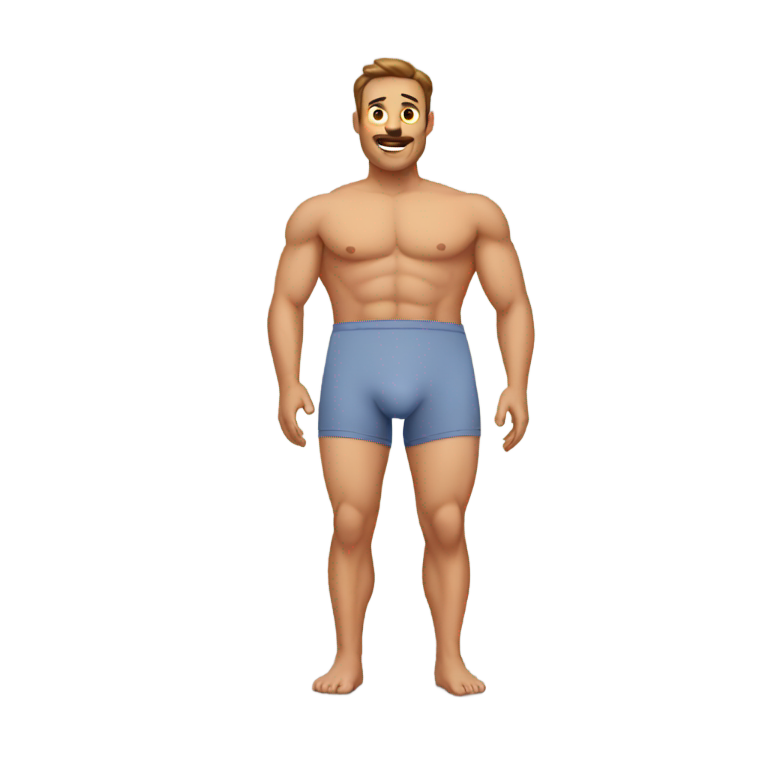 genmoji: dad in underwear