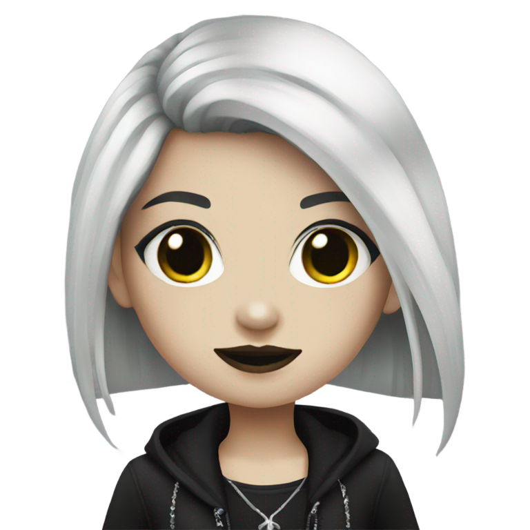 genmoji: goth girl