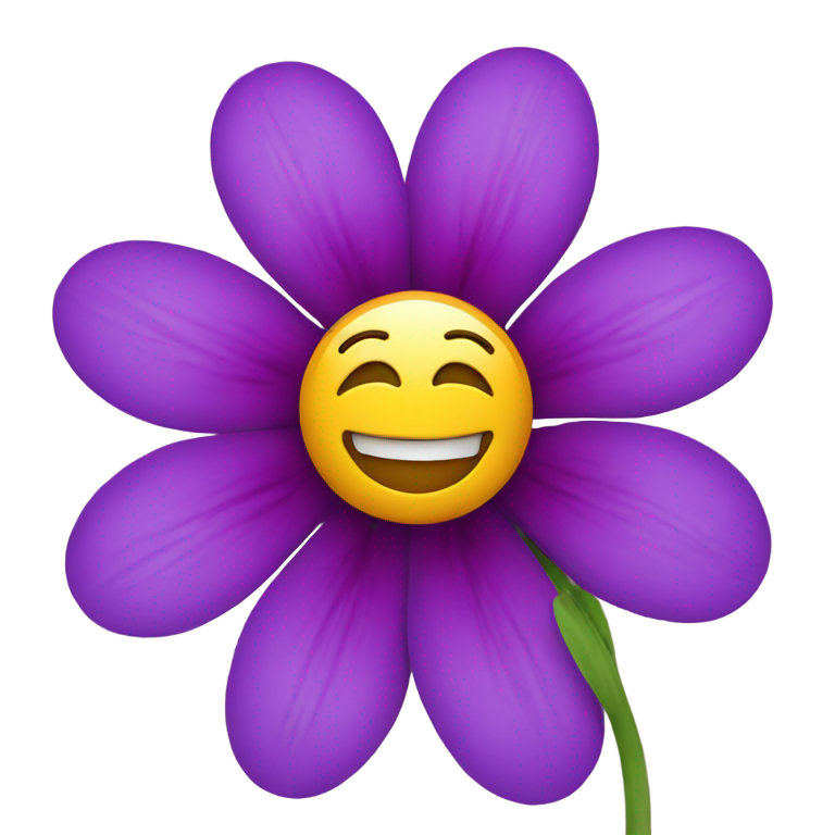 絵文字：花の形のスマイル