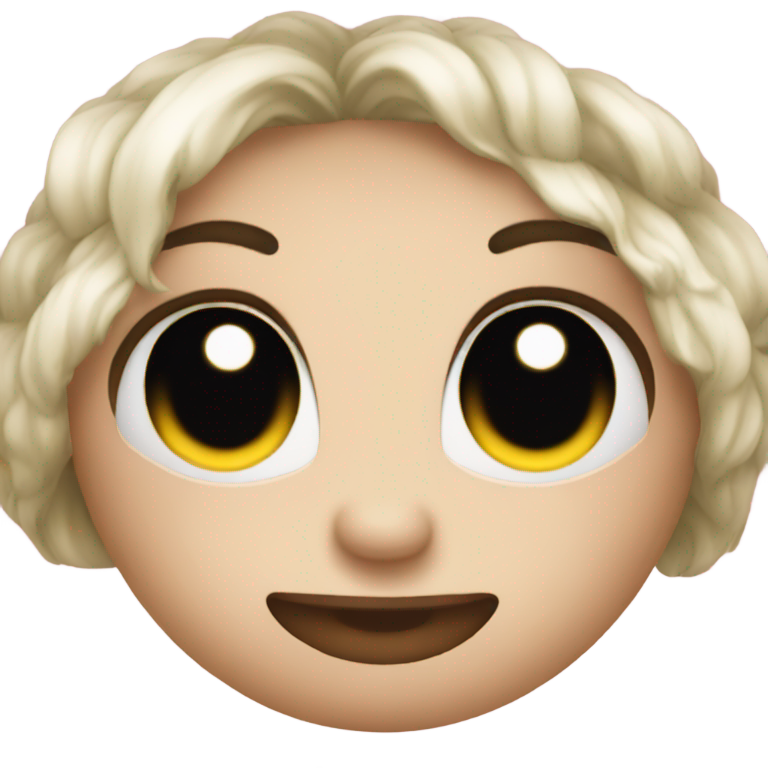 genmoji: Poker face while blushing