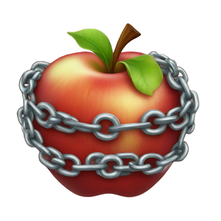 genmoji：被链条包裹的苹果