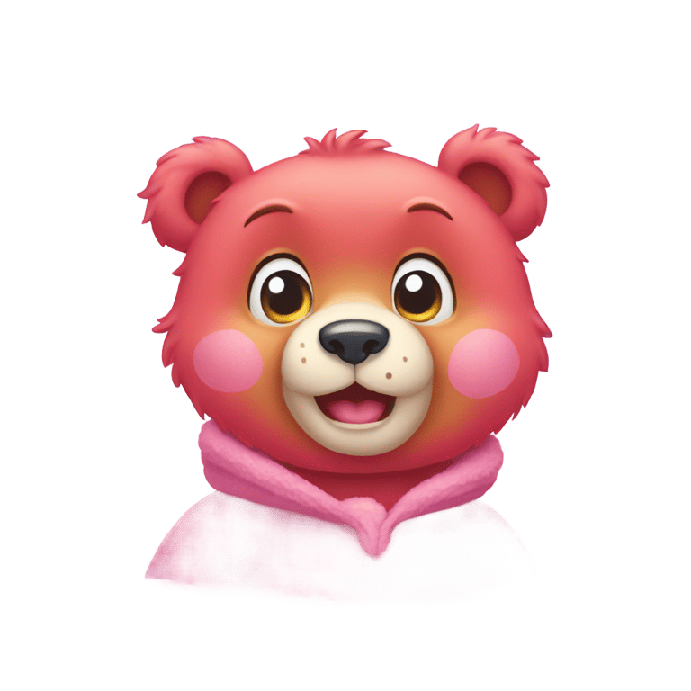 絵文字：A care bear with intense love