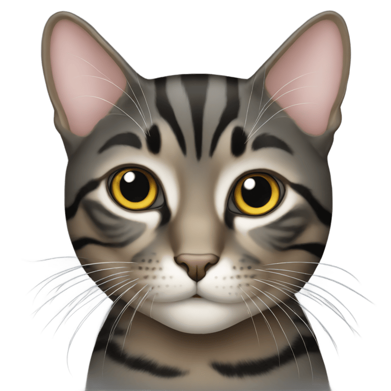 genmoji: Black tabby Cat