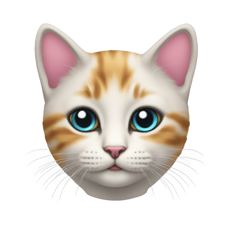 genmoji : A  rainbow kitten face