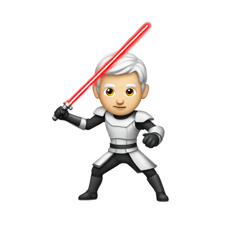 genmoji : tim cook with red lightsaber
