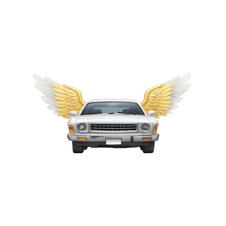 絵文字：翼のある車