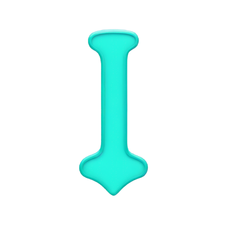 genmoji : Point d'exclamation en couleur Tiffany