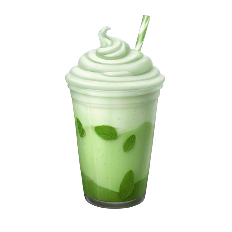 genmoji: iced lavender matcha latte