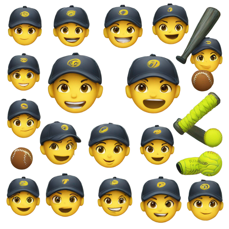 genmoji: Enderby Storm softball team
