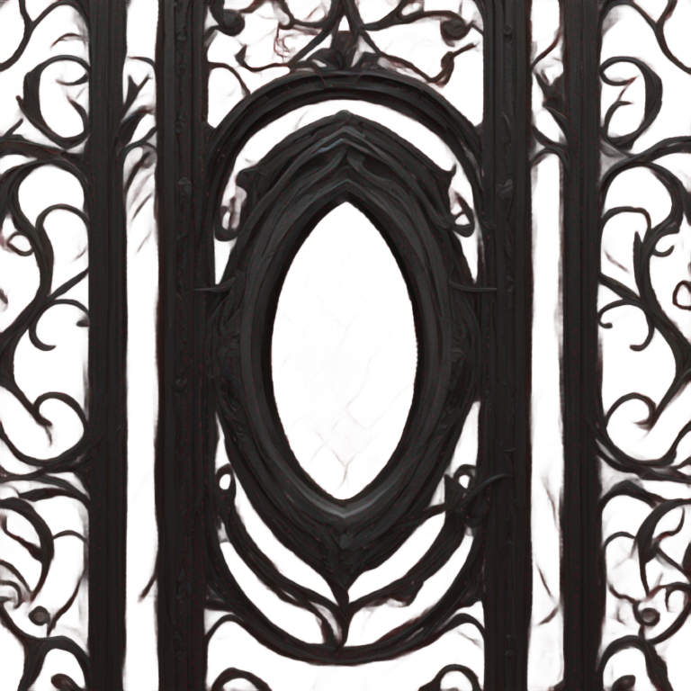 genmoji: red and black gothic vintage portal