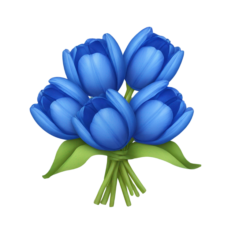 genmoji：蓝色郁金香花束
