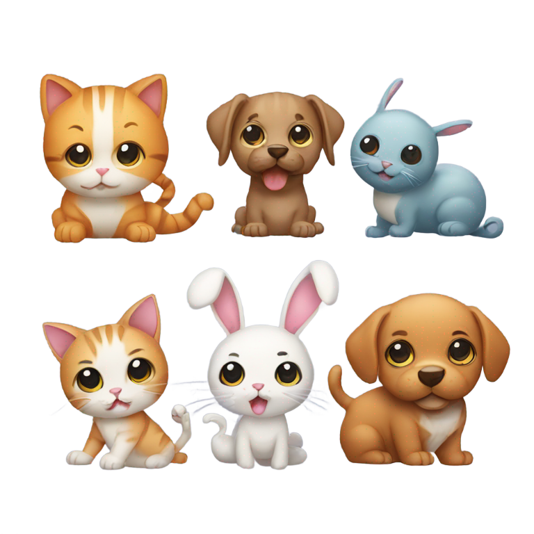 genmoji：猫、狗、蜗牛、兔子和婴儿在战斗
