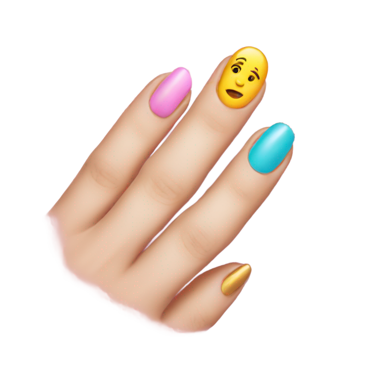 genmoji: Baddie nails